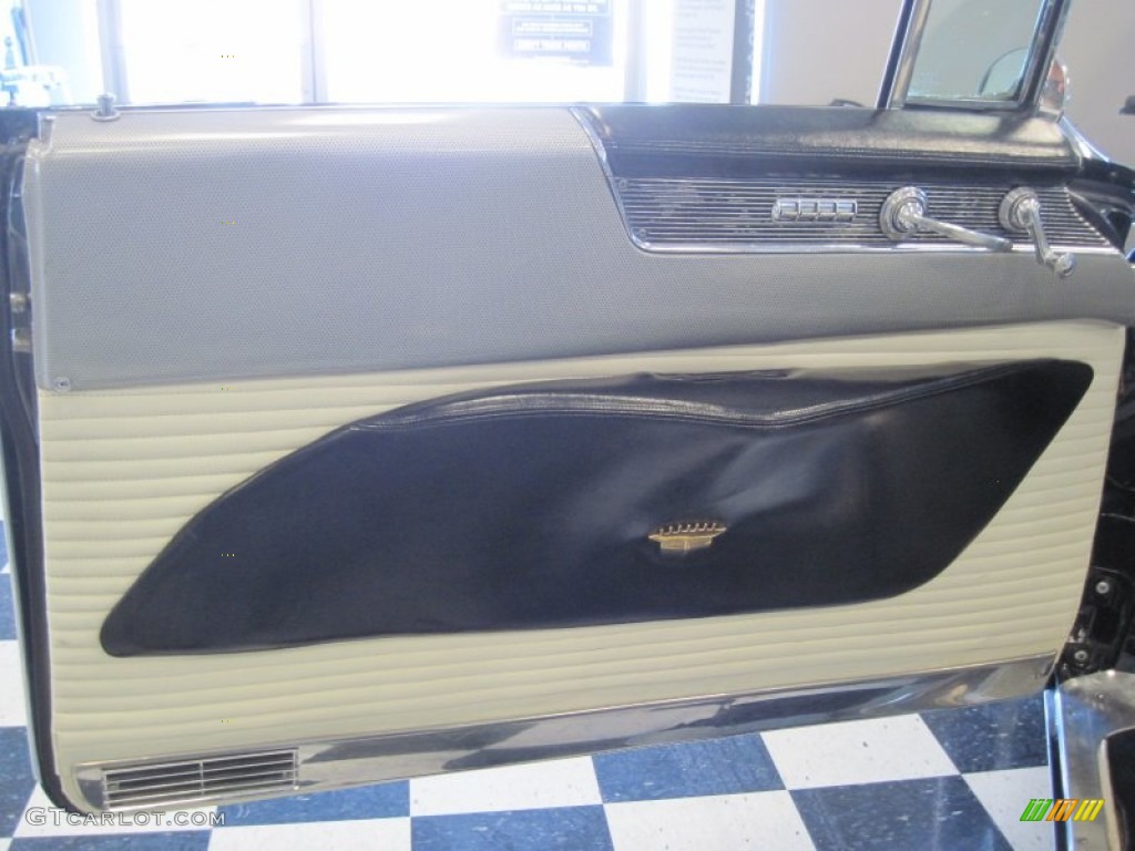 1954 Cadillac Eldorado Standard Eldorado Model Black/Beige Door Panel Photo #78320736