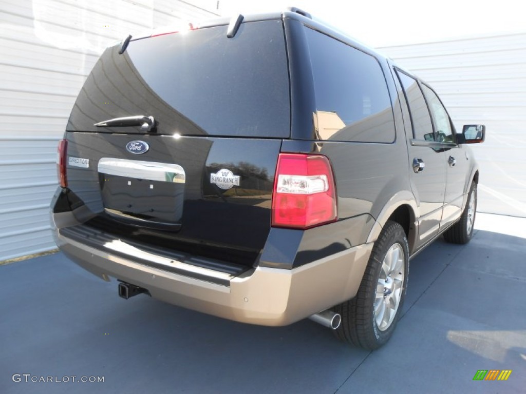 2013 Expedition King Ranch - Tuxedo Black / King Ranch Charcoal Black/Chaparral Leather photo #4