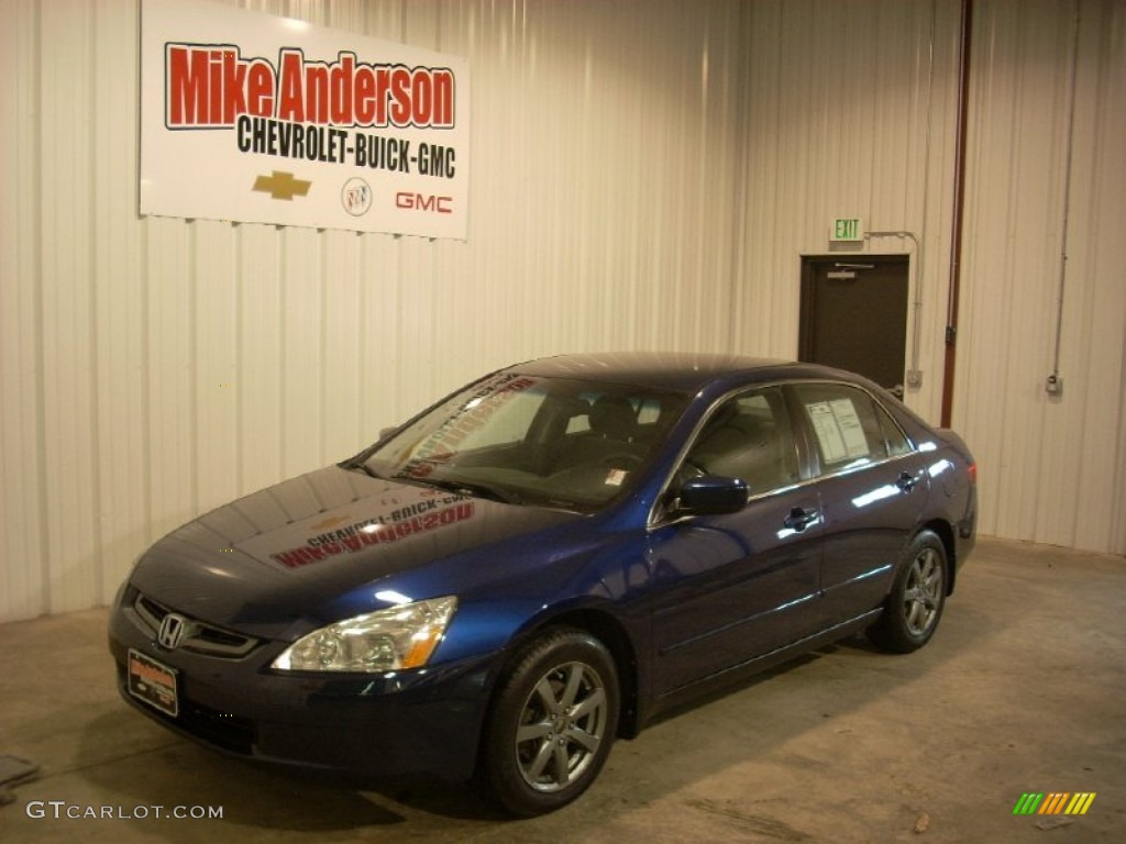 2005 Accord LX V6 Sedan - Eternal Blue Pearl / Gray photo #1