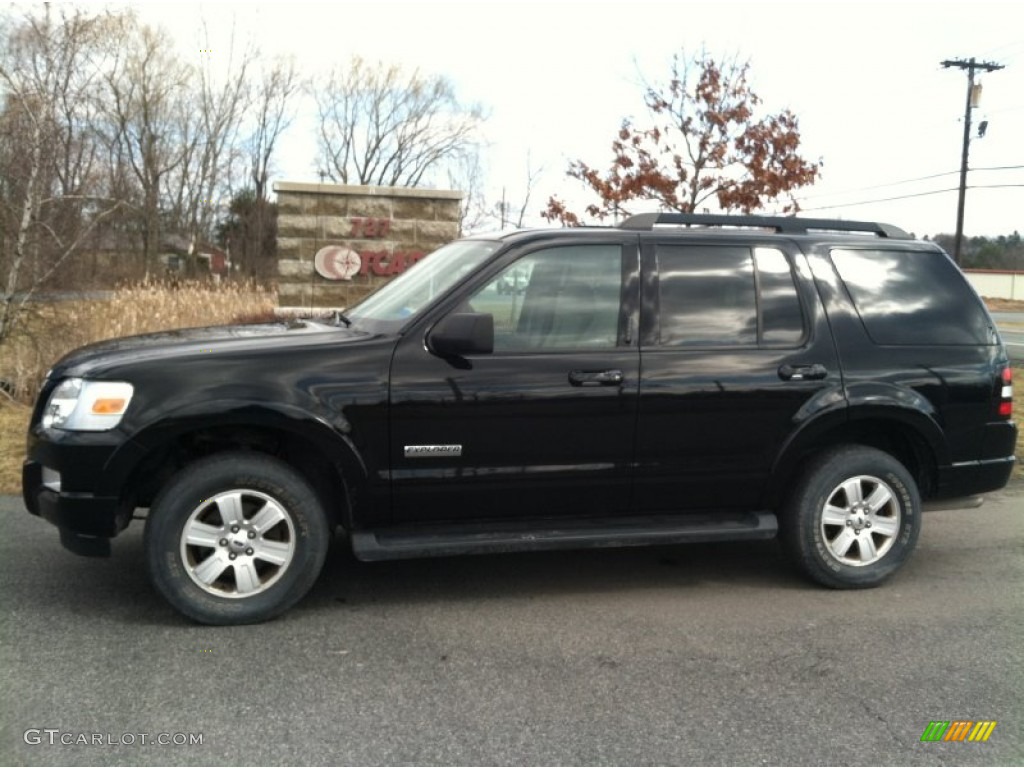 2008 Explorer XLT 4x4 - Black / Black/Stone photo #1