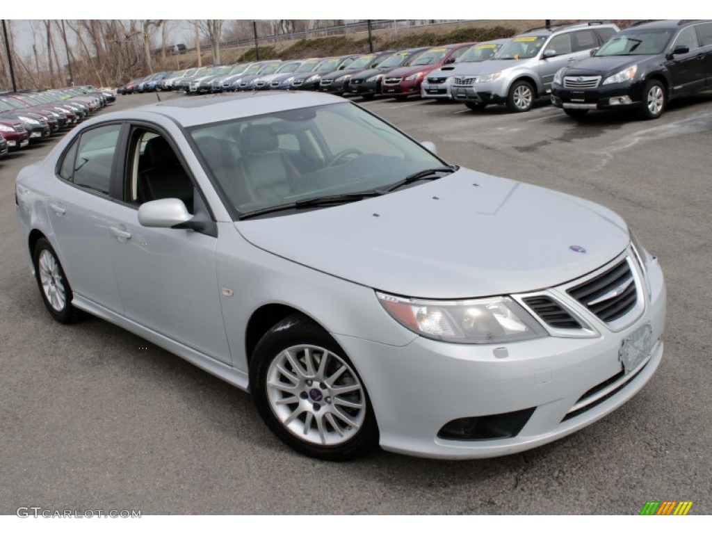 Snow Silver Metallic 2008 Saab 9-3 2.0T Sport Sedan Exterior Photo #78322693