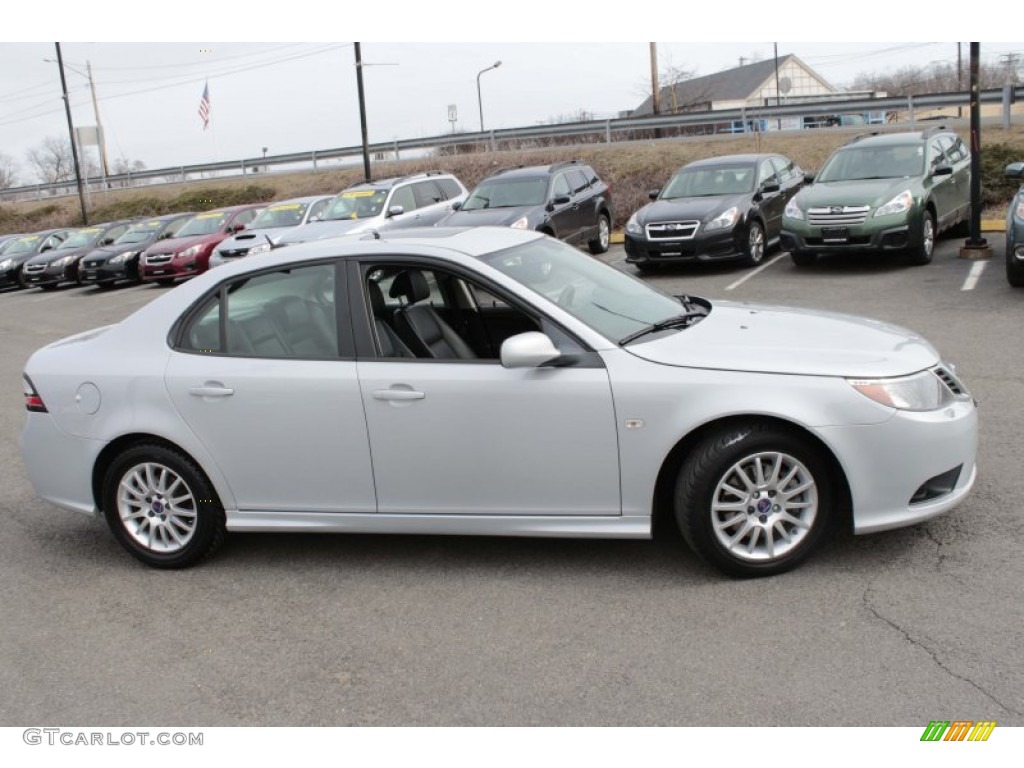Snow Silver Metallic 2008 Saab 9-3 2.0T Sport Sedan Exterior Photo #78322716