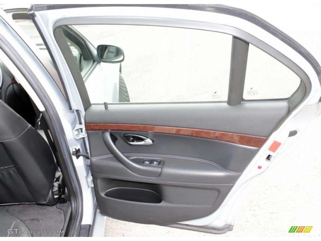 2008 Saab 9-3 2.0T Sport Sedan Black Door Panel Photo #78323055