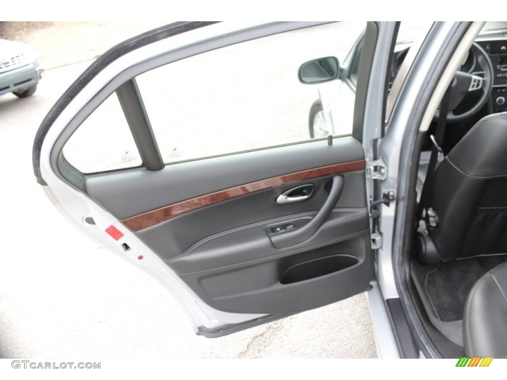 2008 Saab 9-3 2.0T Sport Sedan Black Door Panel Photo #78323093