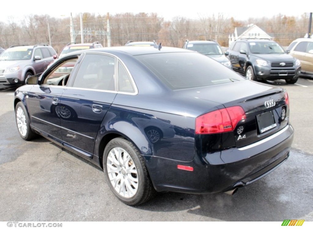 2008 A4 2.0T quattro Sedan - Deep Sea Blue Pearl Effect / Beige photo #10