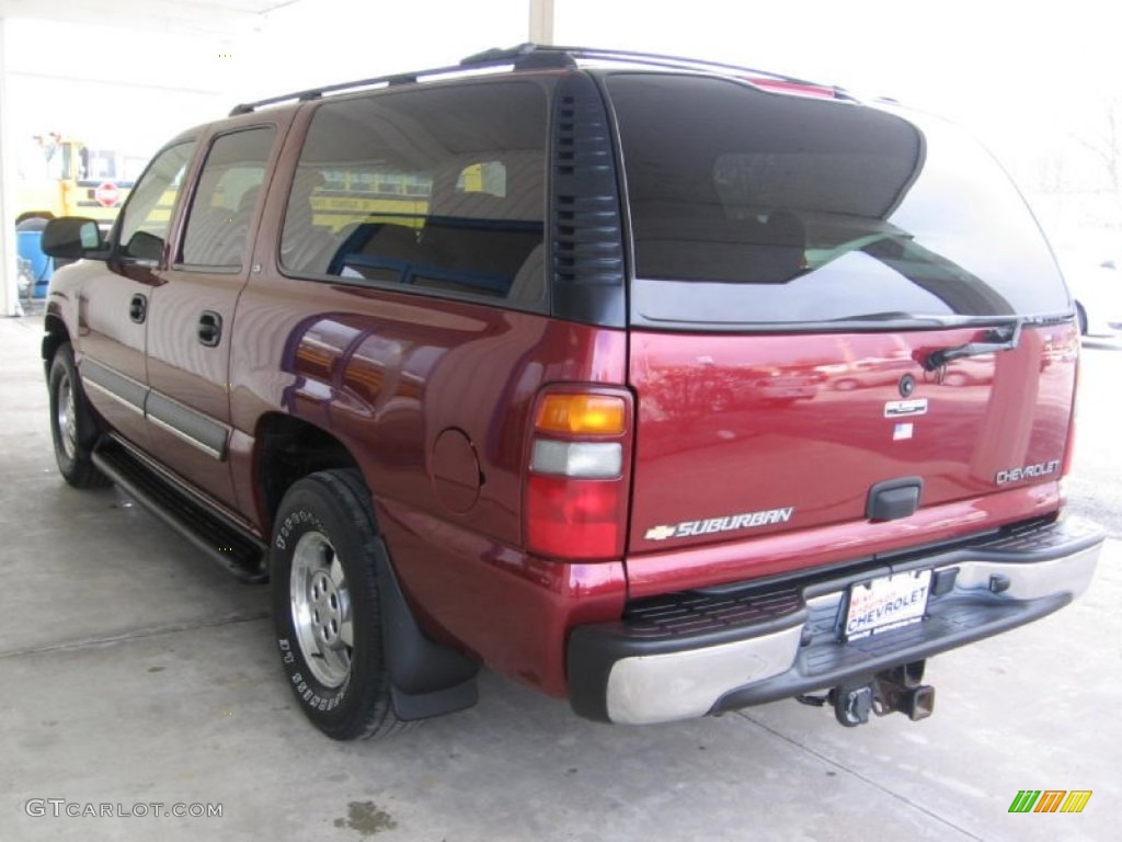 2002 Suburban 1500 LS - Redfire Metallic / Graphite/Medium Gray photo #5