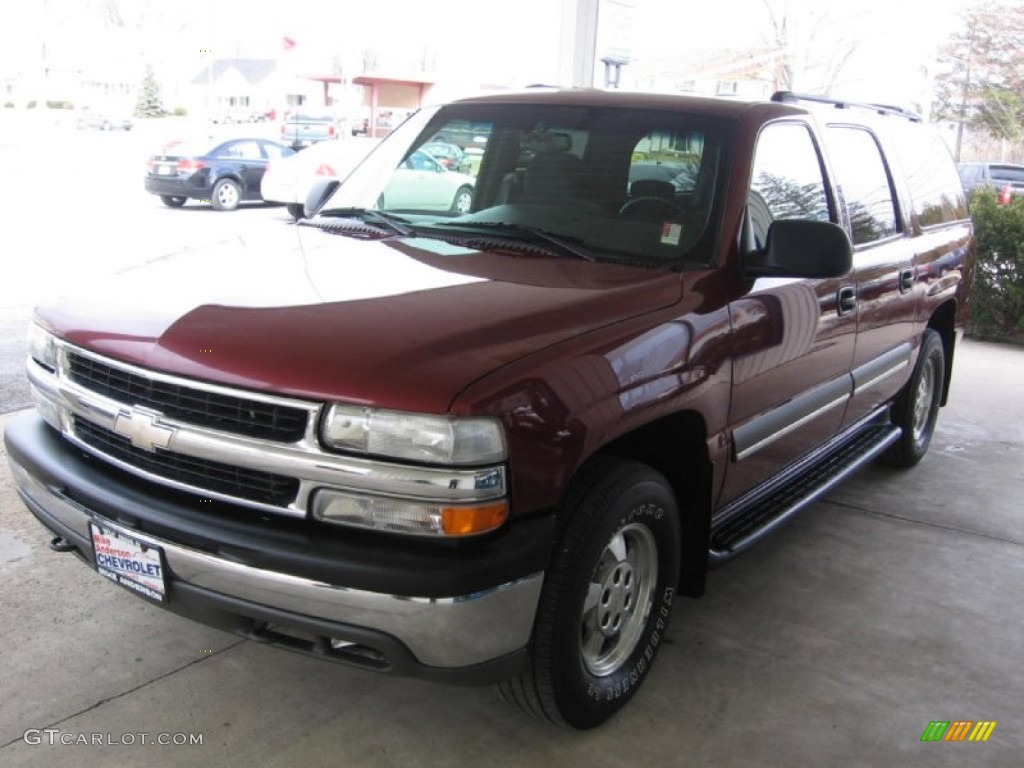 2002 Suburban 1500 LS - Redfire Metallic / Graphite/Medium Gray photo #6