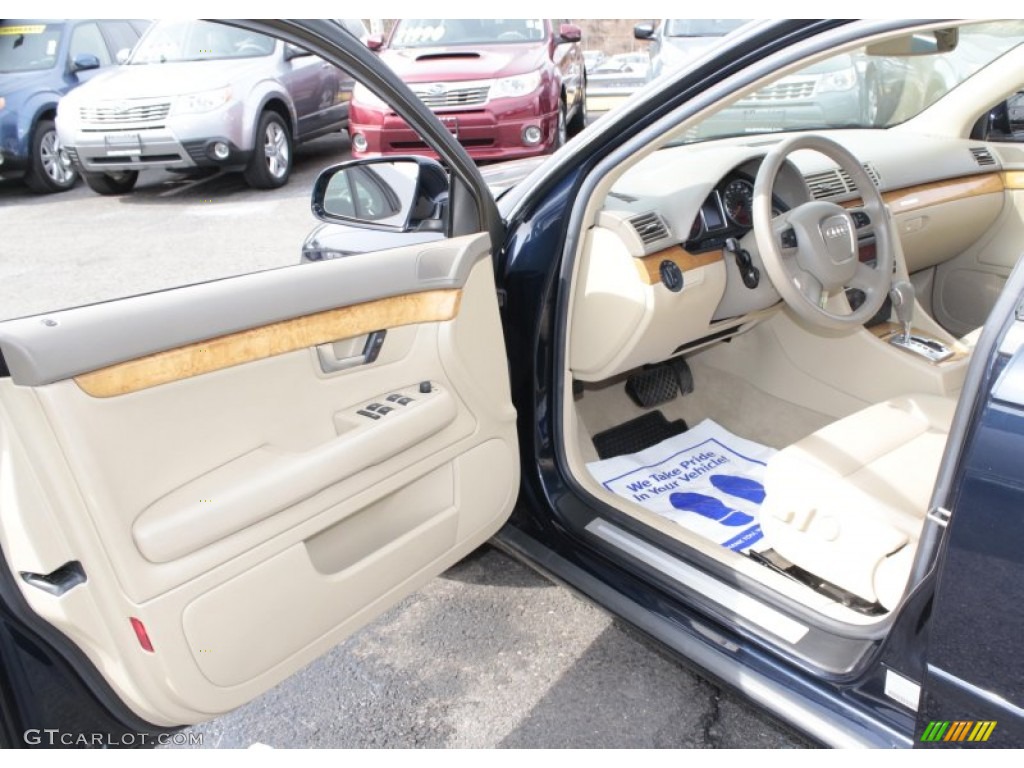 2008 A4 2.0T quattro Sedan - Deep Sea Blue Pearl Effect / Beige photo #17