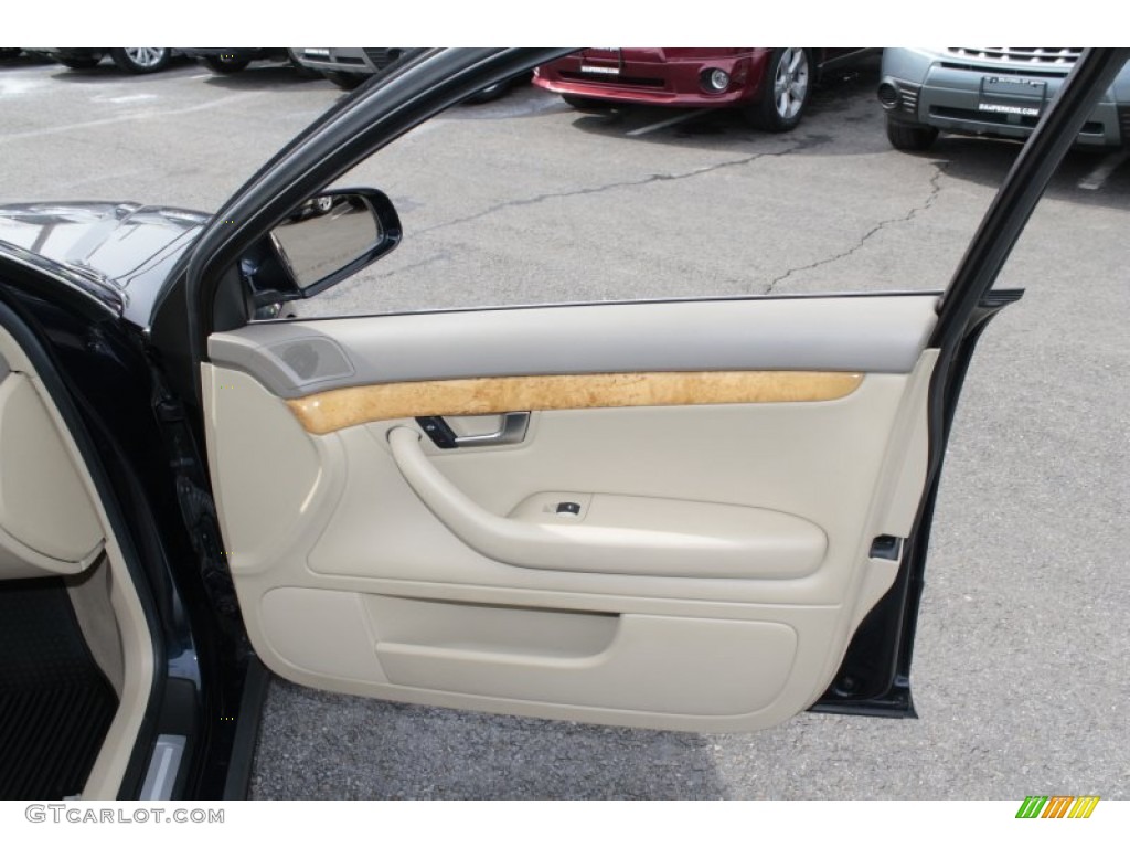 2008 Audi A4 2.0T quattro Sedan Beige Door Panel Photo #78323814
