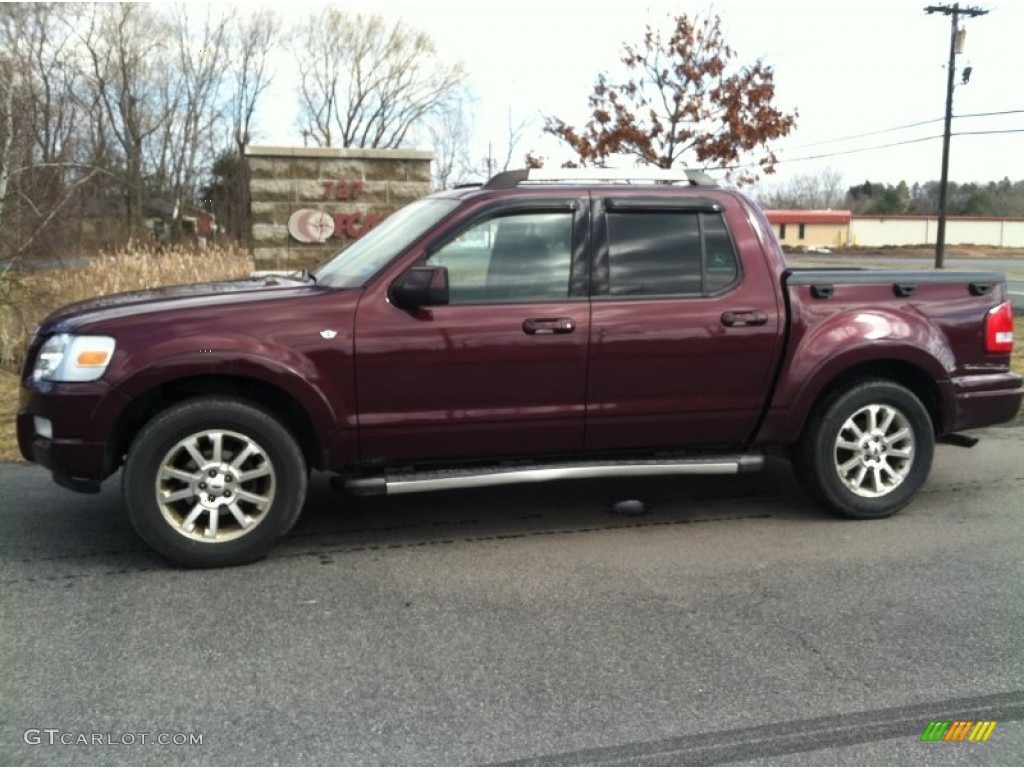2007 Explorer Sport Trac Limited 4x4 - Dark Cherry Metallic / Dark Charcoal/Camel photo #1