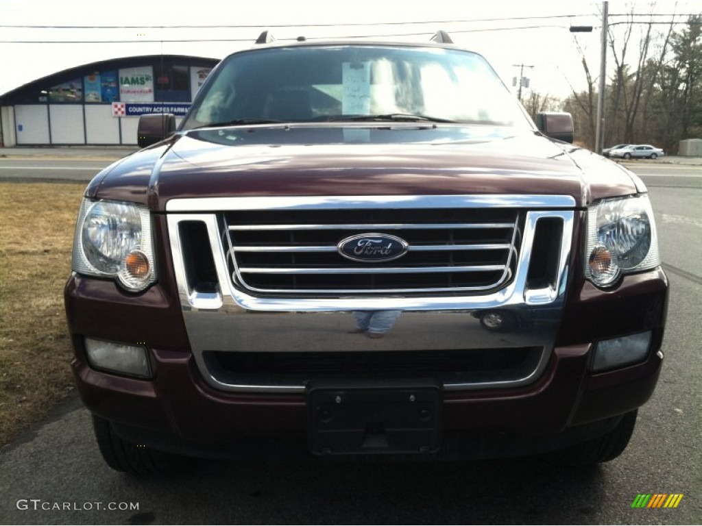 2007 Explorer Sport Trac Limited 4x4 - Dark Cherry Metallic / Dark Charcoal/Camel photo #3