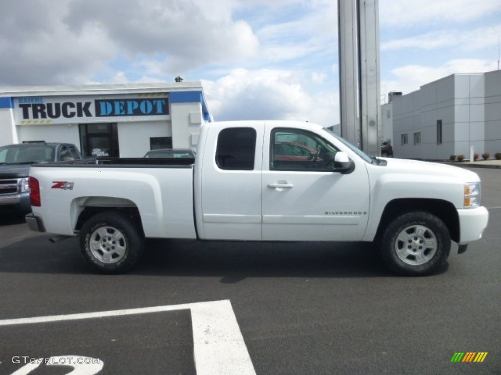 2008 Silverado 1500 LTZ Extended Cab 4x4 - Summit White / Light Cashmere/Ebony Accents photo #8