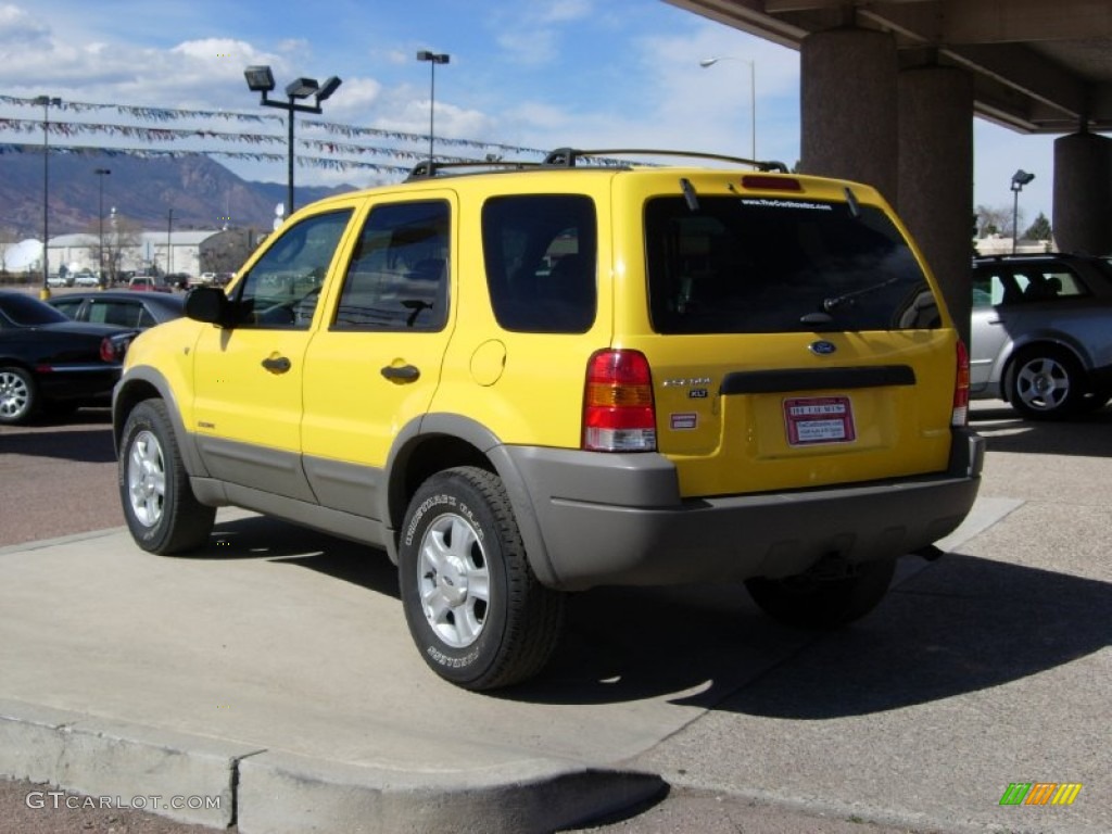 2001 Escape XLT V6 4WD - Chrome Yellow Metallic / Medium Graphite Grey photo #9