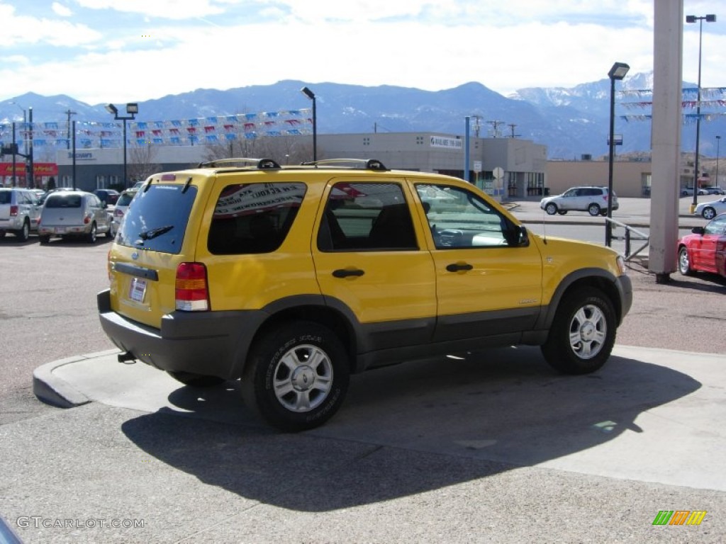 2001 Escape XLT V6 4WD - Chrome Yellow Metallic / Medium Graphite Grey photo #12