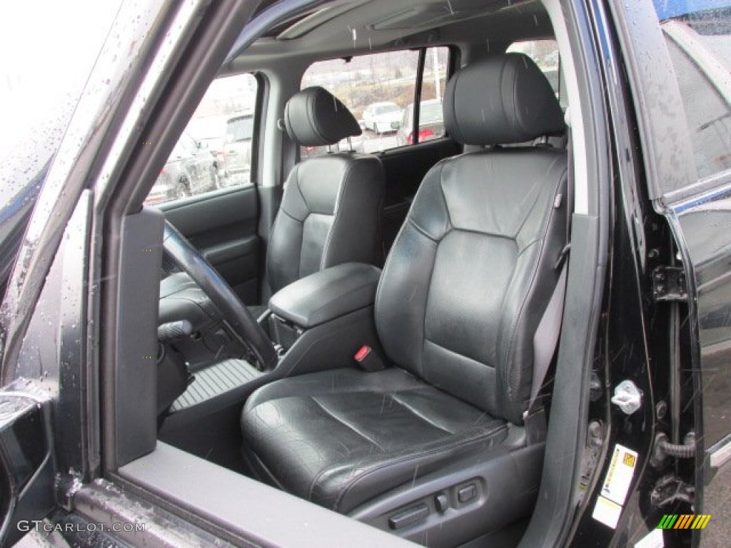Black Interior 2009 Honda Pilot Touring 4WD Photo #78328677