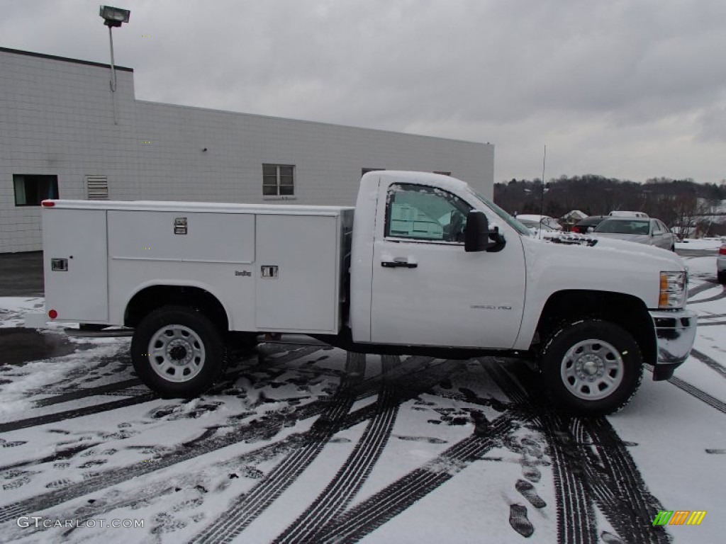 Summit White 2013 Chevrolet Silverado 3500HD WT Regular Cab 4x4 Utility Truck Exterior Photo #78328831