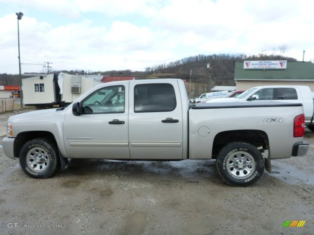 Silver Birch Metallic 2009 Chevrolet Silverado 1500 LT Crew Cab 4x4 Exterior Photo #78329241