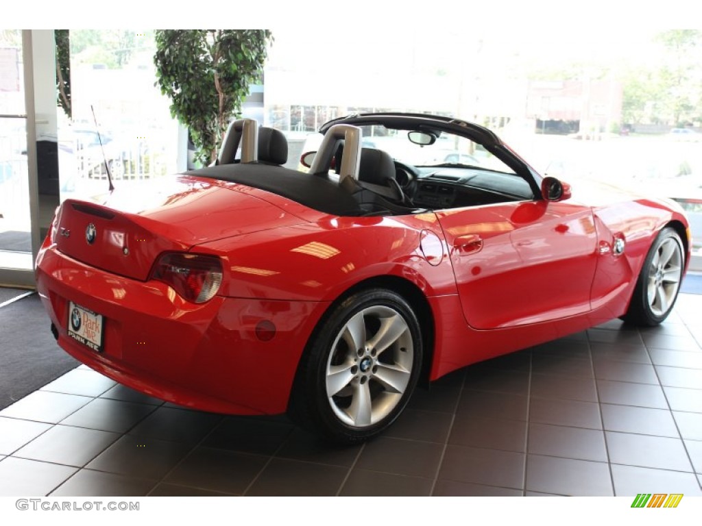 2006 Z4 3.0i Roadster - Bright Red / Black photo #3