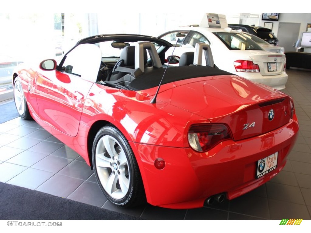 2006 Z4 3.0i Roadster - Bright Red / Black photo #5