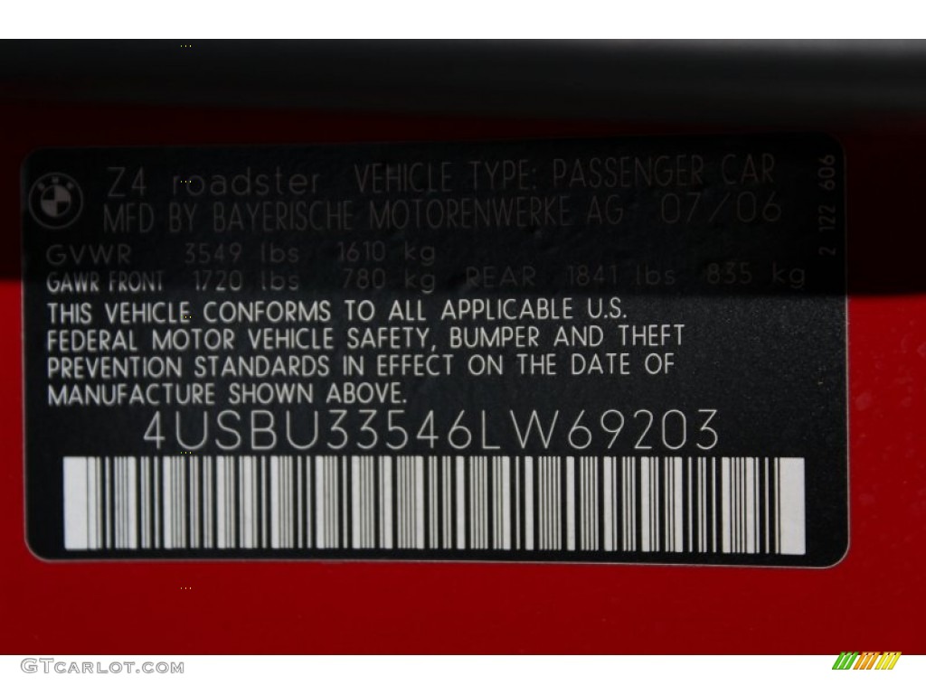 2006 Z4 3.0i Roadster - Bright Red / Black photo #27