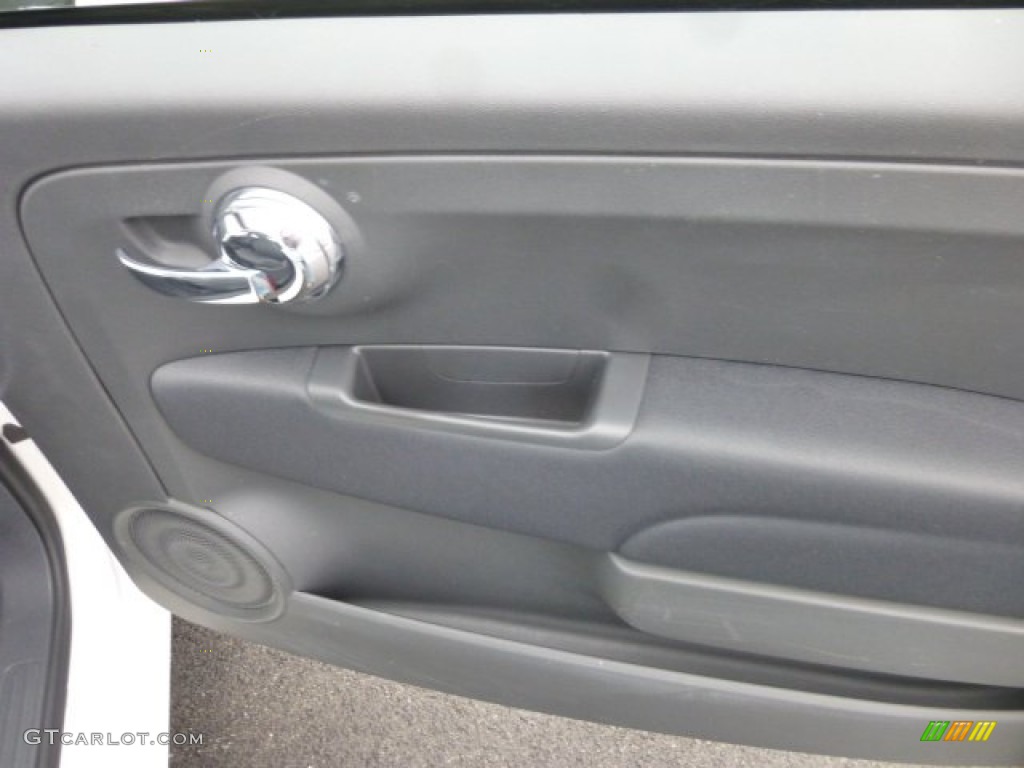 2012 Fiat 500 Pop Tessuto Grigio/Nero (Grey/Black) Door Panel Photo #78330120