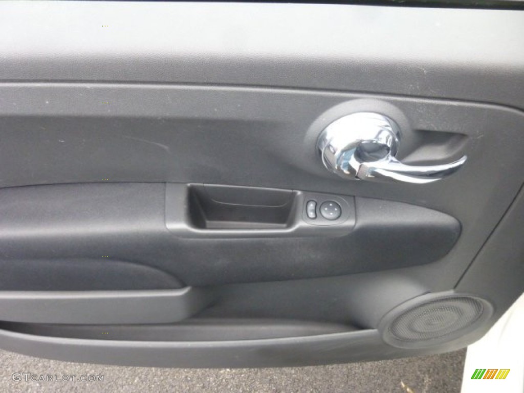 2012 Fiat 500 Pop Tessuto Grigio/Nero (Grey/Black) Door Panel Photo #78330216