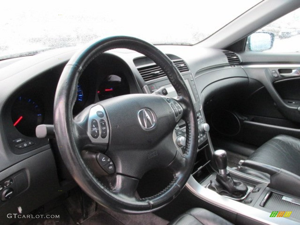 2005 Acura TL 3.2 Ebony Steering Wheel Photo #78330940