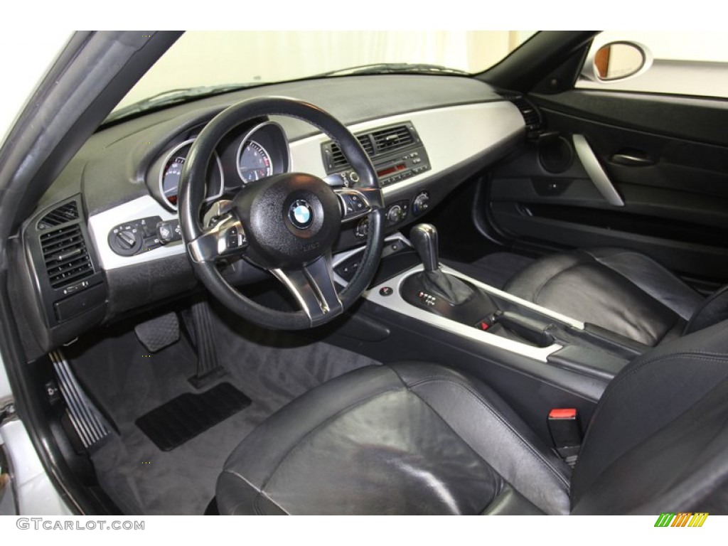 Black Interior 2007 BMW Z4 3.0si Roadster Photo #78332238
