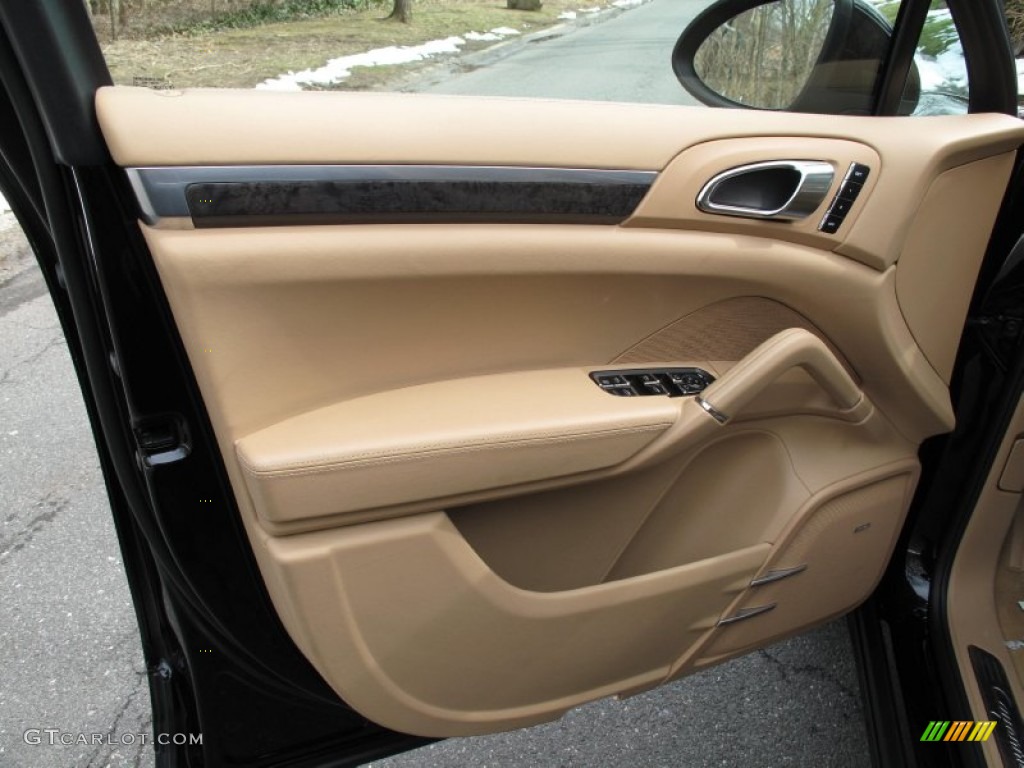 2011 Porsche Cayenne Turbo Luxor Beige Door Panel Photo #78332578