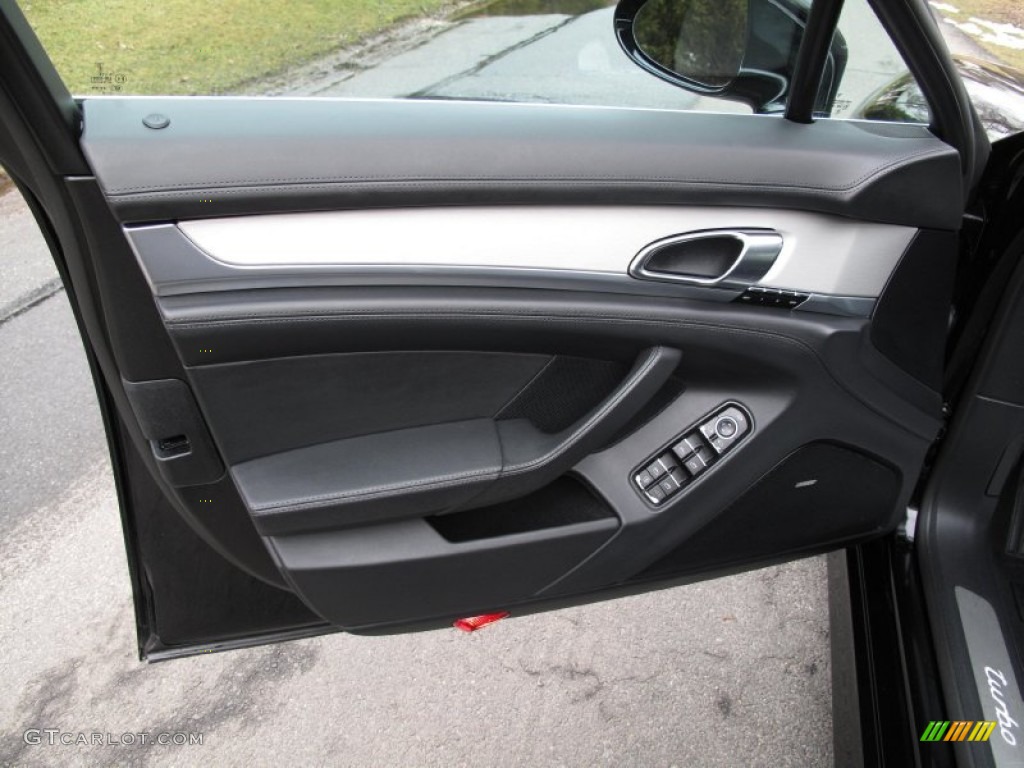 2010 Porsche Panamera Turbo Black Door Panel Photo #78333050