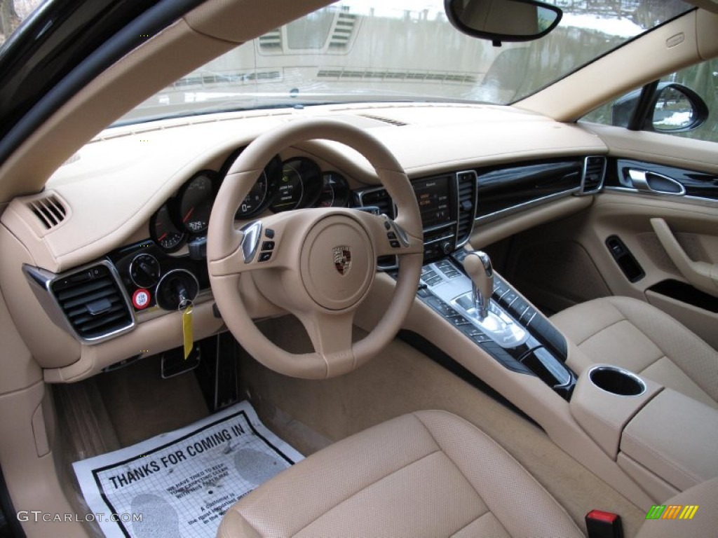 Luxor Beige Interior 2011 Porsche Panamera 4 Photo #78333477