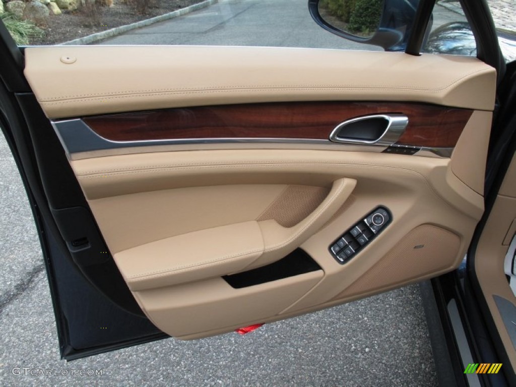 2010 Porsche Panamera 4S Luxor Beige Door Panel Photo #78334118