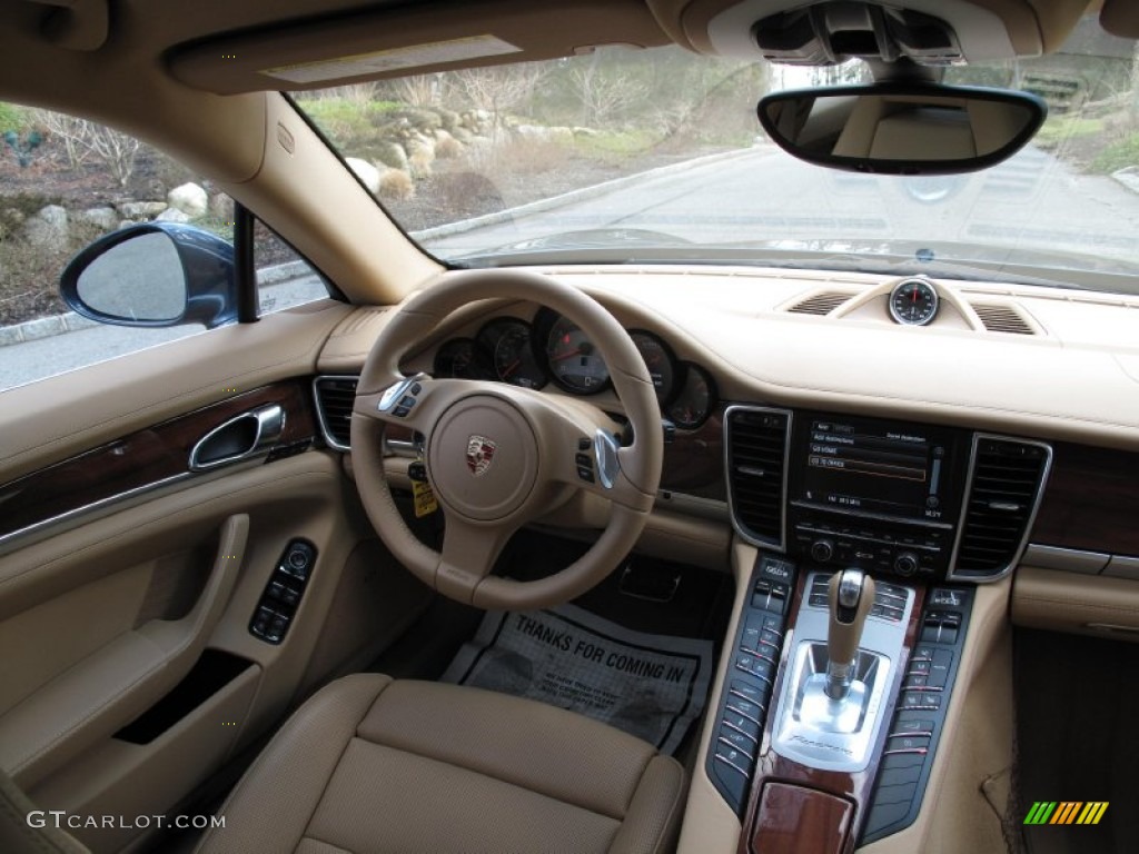 2010 Porsche Panamera 4S Luxor Beige Dashboard Photo #78334137