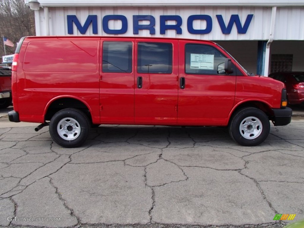 2013 Express 2500 Cargo Van - Victory Red / Medium Pewter photo #1