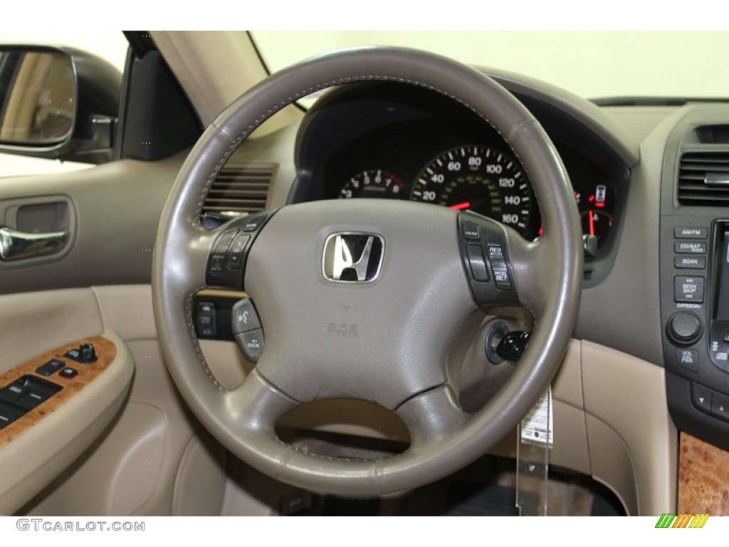 2004 Honda Accord EX Sedan Ivory Steering Wheel Photo #78334662