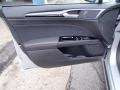 2013 Ford Fusion SE Appearance Package Charcoal Black/Red Stitching Interior Door Panel Photo