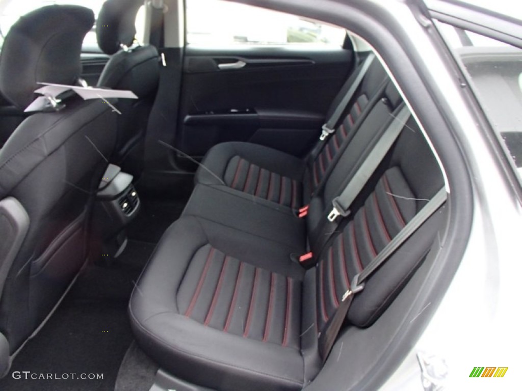 SE Appearance Package Charcoal Black/Red Stitching Interior 2013 Ford Fusion Hybrid SE Photo #78335581