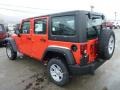 2013 Rock Lobster Red Jeep Wrangler Unlimited Sport 4x4  photo #3