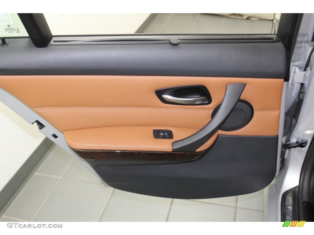 2011 BMW 3 Series 328i Sedan Saddle Brown Dakota Leather Door Panel Photo #78336303