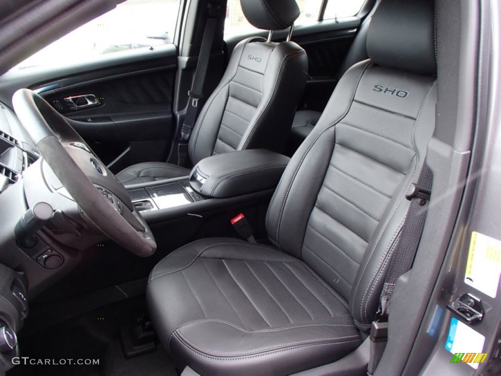 SHO Charcoal Black Leather Interior 2013 Ford Taurus SHO AWD Photo #78336522