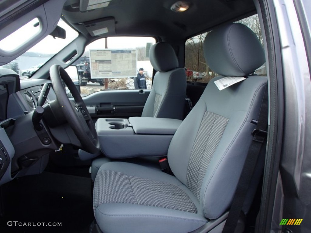 Steel Interior 2013 Ford F250 Super Duty XLT Regular Cab 4x4 Photo #78337011