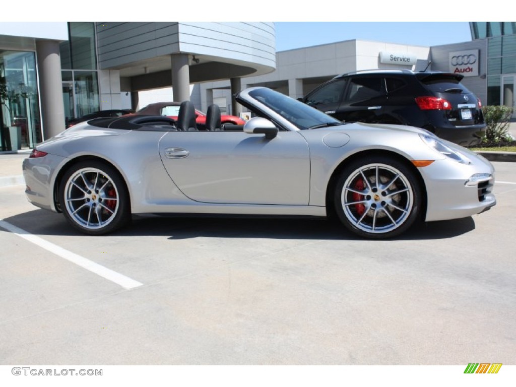 Platinum Silver Metallic 2013 Porsche 911 Carrera S Cabriolet Exterior Photo #78337302