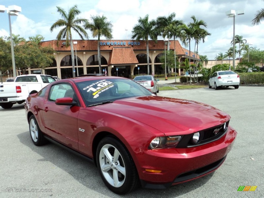 2012 Mustang GT Coupe - Red Candy Metallic / Charcoal Black photo #1