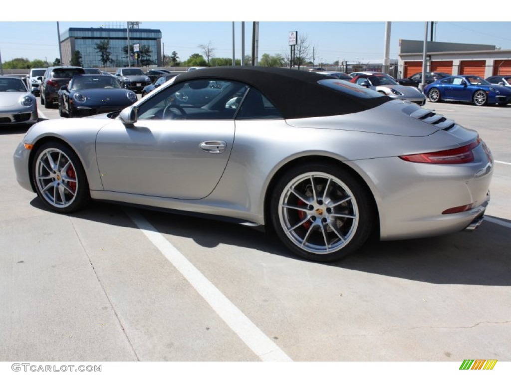 Platinum Silver Metallic 2013 Porsche 911 Carrera S Cabriolet Exterior Photo #78337636