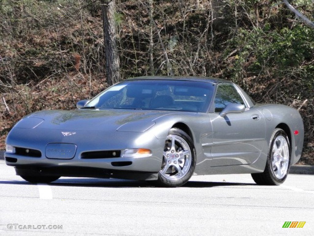 Medium Spiral Gray Metallic 2003 Chevrolet Corvette Coupe Exterior Photo #78338004
