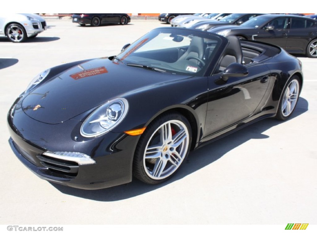 Basalt Black Metallic 2013 Porsche 911 Carrera S Cabriolet Exterior Photo #78338312