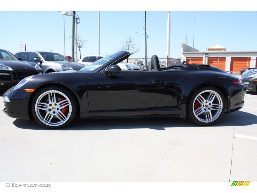 Basalt Black Metallic 2013 Porsche 911 Carrera S Cabriolet Exterior Photo #78338352