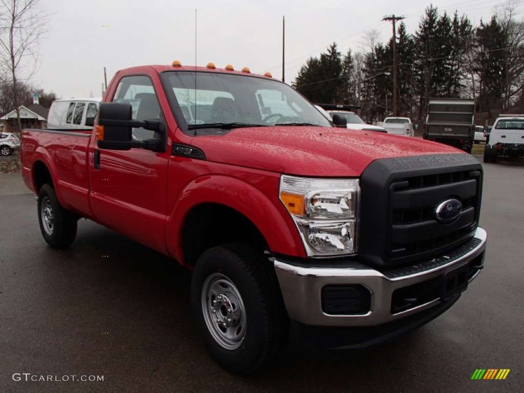 Vermillion Red 2013 Ford F250 Super Duty XL Regular Cab 4x4 Exterior Photo #78338416