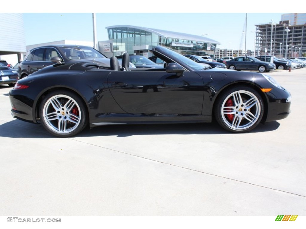 Basalt Black Metallic 2013 Porsche 911 Carrera S Cabriolet Exterior Photo #78338427