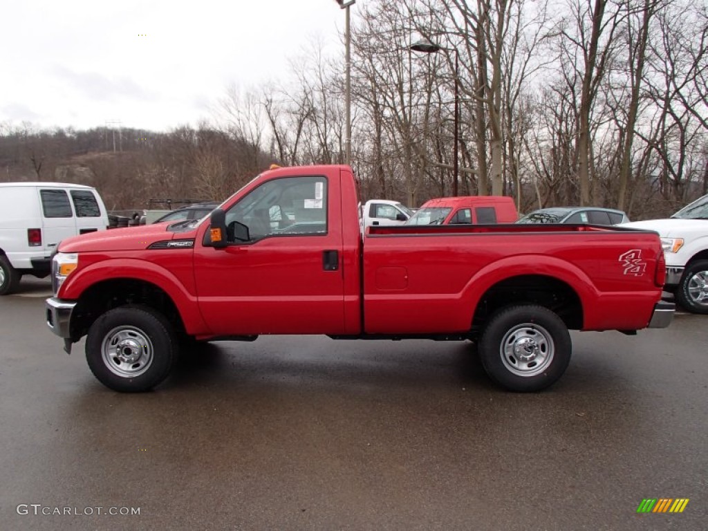 Vermillion Red 2013 Ford F250 Super Duty XL Regular Cab 4x4 Exterior Photo #78338484